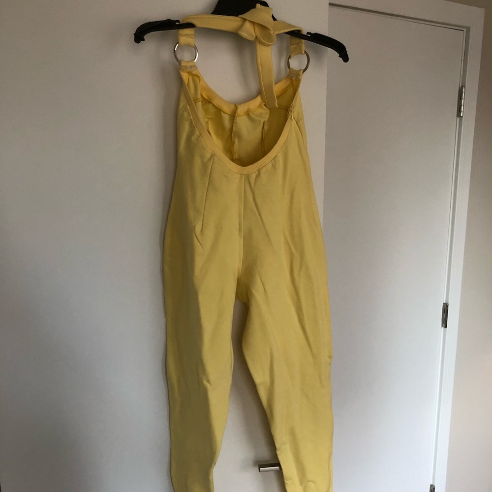 Yellow Halter Jumpsuit - Picture 6 of 6
